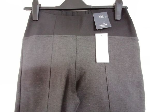 Womens M&S Leggings Size 12 Grey Sculpt & Lift Smart Autumn Winter - Picture 4 of 8